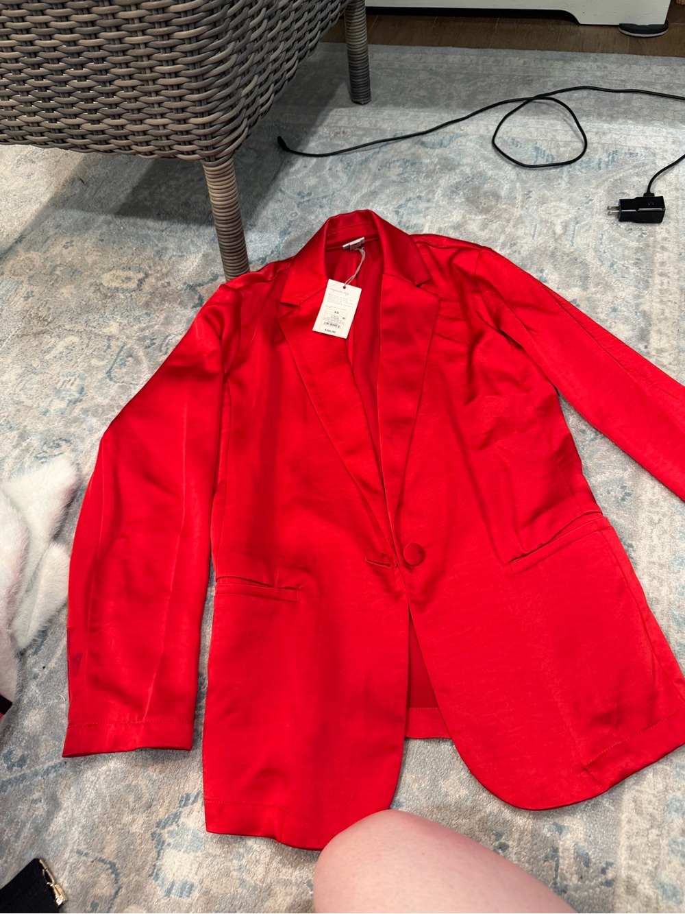 a new day Bright Red Women's Blazer Jacket
